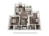 Preston B3 2 Bedroom 2 Bath 3D Floor Plan Preston B3